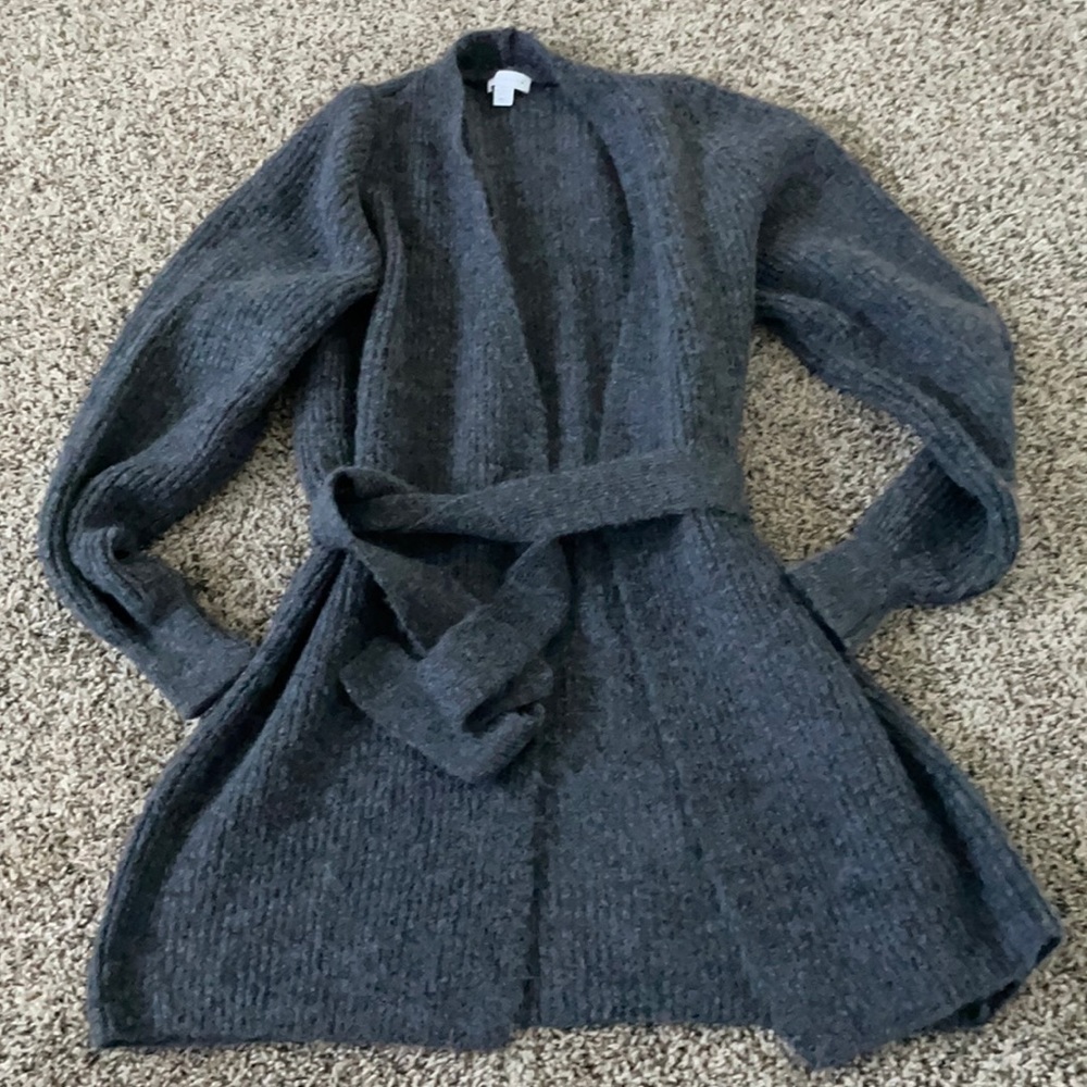 Topshop charcoal cardigan sweater coat, size 4-6